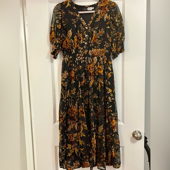 Piper & Scoot The One Dress in Burnout Velvet Floral - Picture 2 of 4